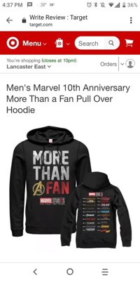 Marvel more than a fan hoodie best sale