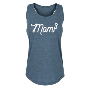 Women's - Instant Message - Mom to the 3rd Power Graphic Racerback Tank - 1 of 4