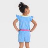 Toddler Girls' Mattel Barbie Dream Closet 1990 Inspired Denim Romper - Blue - 3 of 4