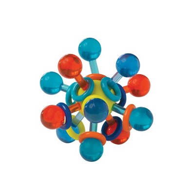 manhattan toy atom rattle & teether grasping activity baby toy