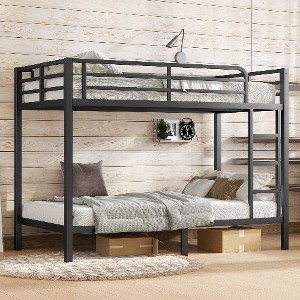 Kumasinova Metal Bunk Bed – Heavy-Duty Steel Bed Frame with 2-Side Ladders & Under-Bed Storage, Noise-Free Design Bunk Bed for Teens and Adults - 1 of 4