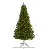 Nearly Natural 7.5-ft Virginia Fir Artificial Christmas Tree with 450 Clear Lights and 979 Bendable Branches - image 2 of 4