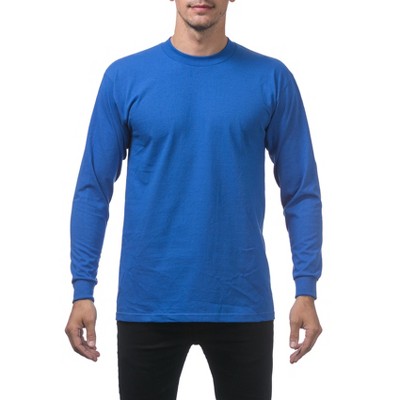 Pro Club Men's Heavyweight Cotton Long Sleeve Crew Neck T-Shirt