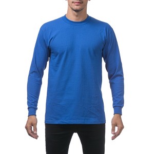 Pro Club Men's Heavyweight Cotton Long Sleeve Crew Neck T-Shirt - 1 of 4