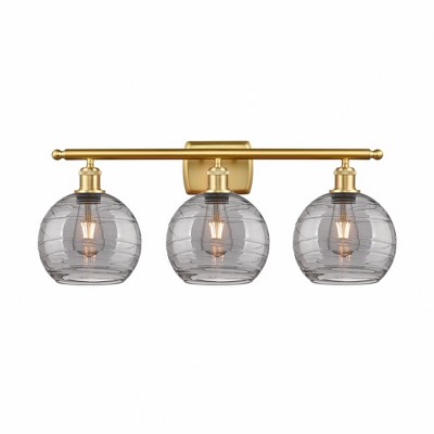 Athens Deco Swirl - 3 Light Bath Vanity In Industrial Style-11.25 Inches Tall and 26 Inches Wide