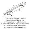 Amerock Cyprus 6-5/16 Inch (160mm) Center-to-Center Pull for Cabinets, Drawers, or Furniture - 4 of 4