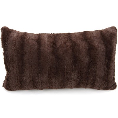 Cheer Collection Decorative Faux Fur Throw Pillow Cover Chocolate 12   GUEST E0d65fee 4541 44de 8343 B754a1069bd1