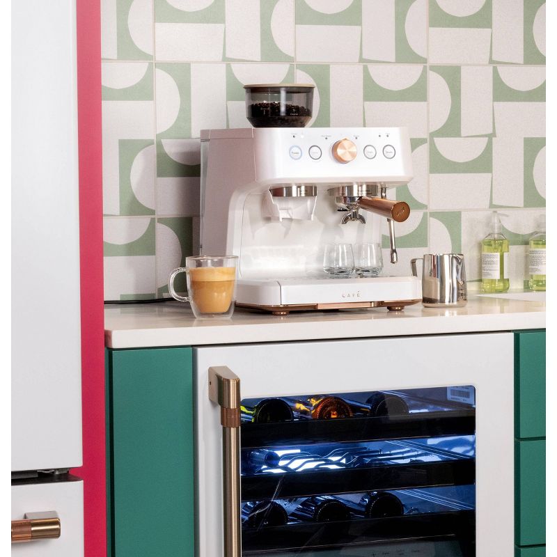 CAFE Bellissimo Semi-Automatic Espresso Machine + Frother Matte White, 4 of 7