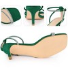 Perphy Women's Rhinestone Squared Toe Kitten Heels Ankle Strap Sandals - 3 of 3