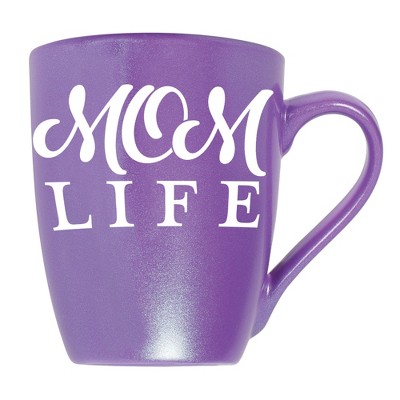Elanze Designs Mom Life Passion Purple 10 ounce New Bone China Coffee Cup Mug
