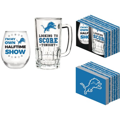 Glass Tankard Cup, With Gift Box, Detroit Lions : Target