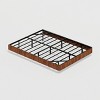 FURNIinspire Beds Queen Size Bed Frame Floating Bed with Wave Curve Wood Texture, Heavy Duty Metal Slats, Noise Free, Brown, 80.5"*61.42"*10.04" - 4 of 4