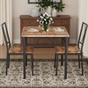 3-Piece Dining Table Set for 2, Square Space-Saving Kitchen Table & 2 Chairs for 2 - 3 of 4