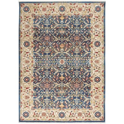 Nourison Revel REV03 Indoor only Area Rug - Blue Ivory 4' x round