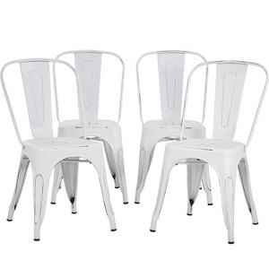 FDW Metal Dining Chairs Set of 2/4 Restaurant Chairs with Rubber Foot Protectors - 1 of 4