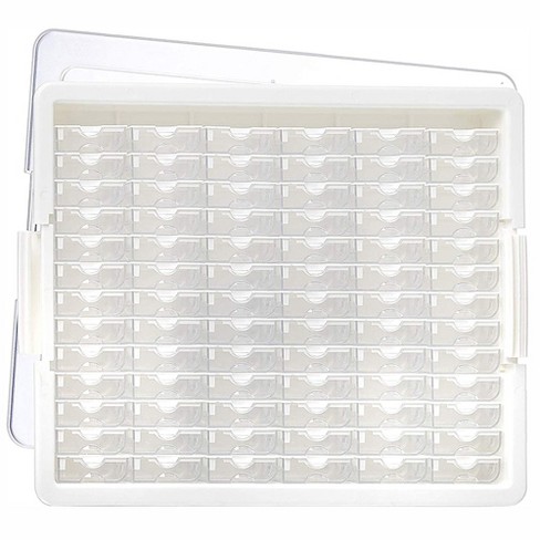 Elizabeth Ward Bead Storage Solutions 82 Piece Stackable Organizer Tray  With Lid, 78 Compartments For Seed Beads, Crystals, And Craft Supplies,  Clear : Target