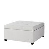 NicBex 35 Inch Square Storage Ottoman Bench with Birch Wood Legs for Bedroom,Living Room,Entryway - 2 of 4