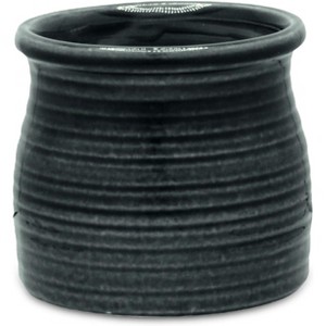 Cheung's Kifon Curved Ceramic Ceramic Pot - Medium - Dark Gray - 1 of 3