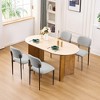 FERPIT Set of 2 Modern Teddy Fabric Upholstered Dining Chair with Metal Legs - 2 of 4