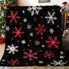 Lomsoe Christmas Snowflake Throw Blanket, Soft, Warm Flannel Blanket for Holiday Decor & Gifts, Perfect for Naps, Camping, Office & Home. - 2 of 4