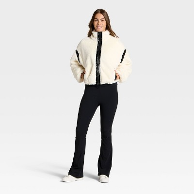 Women's Faux Fur PU Trim Jacket - JoyLab' - image 3