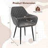 Costway Leisure Dining Chair Set of 4 Upholstered Accent Chairs w/ Curved Backrest - 3 of 4