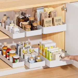 Pull Out Cabinet Organizer, Kitchen Slide Out Storage Drawers Cabinet Roll Out Drawers Shelf for Kitchen Pantry Bathroom Organization - 1 of 4