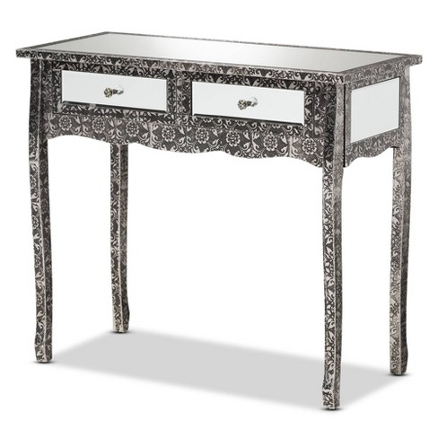 Ashton Console Table & Mirror in Black, Console Sets