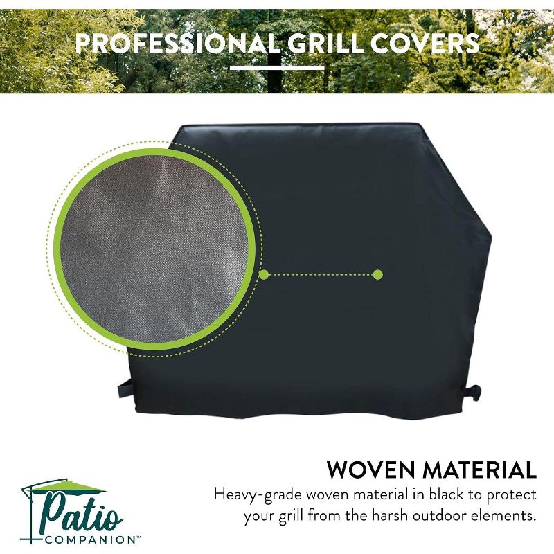 Patio Companion Professional, BBQ Grill Cover, 5 Year Warranty, Heavy-Grade UV Blocking Material, Waterproof and Weather Resistant, Gas Grill, 5 of 8