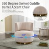 360° Swivel Accent Chair Barrel Chair Velvet Upholstered Armchair Round Cuddle Reading Chair Vanity Chair - ModernLuxe - 4 of 4
