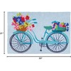 Jellybean Flower Basket On Bicycle Doormats– 20" x 30" Indoor/Outdoor Floral Accent - 3 of 3