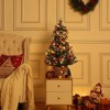 Homhougo 3FT Snow Flocked Christmas Tree with Potted Base, Small Tree for Festive Entryway or Table Display - 4 of 4