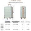 BEAFUP 3-Piece Expandable ABS Luggage Sets, Hardside Lightweight Durable Suitcase with Spinner Wheels and TSA Lock - 20", 24", 28" (Grey, Green) - 3 of 4