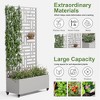 71-in H x 35-in L x 16-in W Black Metal Planter with Trellis ( Street ) - 4 of 4
