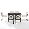 Kaplan 7pc Outdoor Dining Set with 6 Arm Chairs & Dining Table Oatmeal/Oil Rubbed Bronze - Crosley - 2 of 4