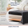 Ornavo Home 15 Inch Square Linen Storage Ottoman with Legs - 3 of 4