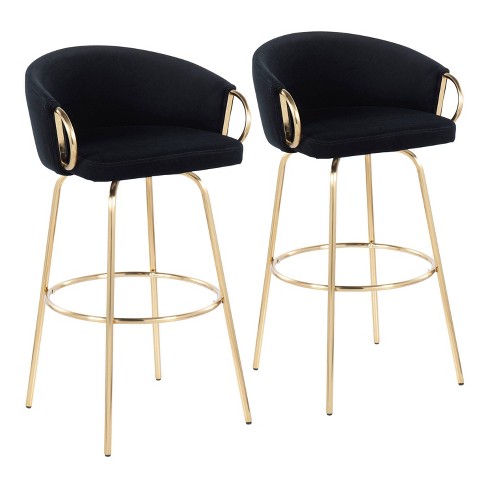 Bar stools best sale black and gold