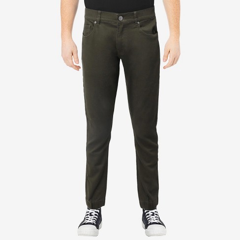 X Ray Men's Elastic Waist Jogger Twill Pants In Olive Size 42x30 : Target