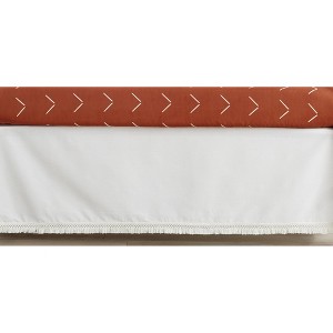 Sweet Jojo Designs Boy or Girl Gender Neutral Unisex Baby Crib Bed Skirt Diamond Tuft Collection Solid Off White - 1 of 3