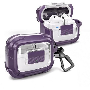 Dexnor Rugged Bumper Case for Samsung Galaxy Buds3 Pro and Buds3 (2024) Cases with Secure Lock, Clear Cover with Carabiner & Keyring - 1 of 3