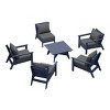 WestinTrends Avalon Outdoor 6-Piece Modular Sectional Patio Furniture Sofa Set, Navy Blue/Gray - 4 of 4