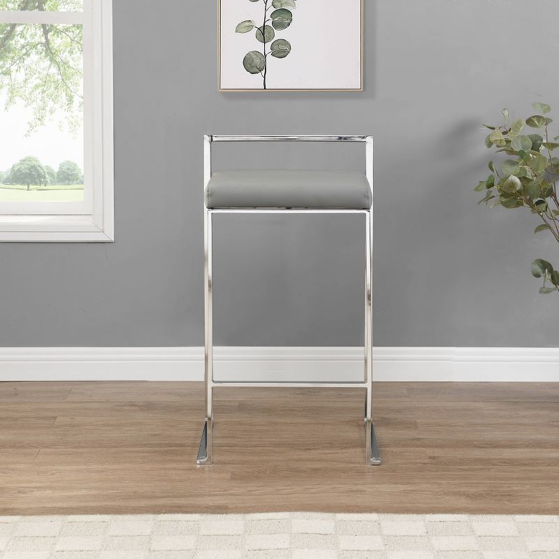 25.25" Lillian Upholstered Counter Height Barstool - Carolina Chair & Table, 3 of 8
