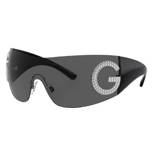 Dolce & Gabbana DG 2298B 05/87 Womens Shield Sunglasses Black 40mm - 1 of 3