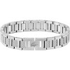 Unisex H-Link Bracelet with Crocodile Clasp, Adjustable Polished Metal Accessory for Men and Women - 2 of 4