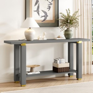 62.9" Modern Minimalist Console Table with Open Shelf, Stylish Console Tables for Hallway, Entryway or Living Room Display and Storage-The Pop Home - 1 of 4