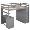 Whisen Full size Loft Bed with Drawers,Desk,and Wardrobe - 4 of 4