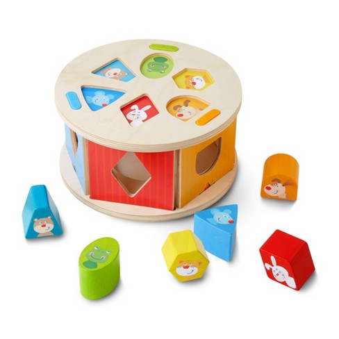 Hape Shape Sorting Box | Cute Animal Wooden Shape Sorter Box, Educational  Shape Color Recognition Toy for Kids