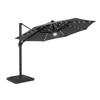 Sonkuki Outdoor 11Ft Aluminum LED Cantilever Patio Umbrella with Base for Patio Deck Garden - 2 of 4