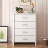 SKONYON Dresser with 4 Drawers Vertical Wooden Dresser Storage Organizer for Bedroom - 2 of 4