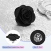 Unique Bargains Silk Alloy Camellia Flower Brooch Lapel Pin for Men Women Suit 2 x 1.3 inch 1 Pc - 2 of 4